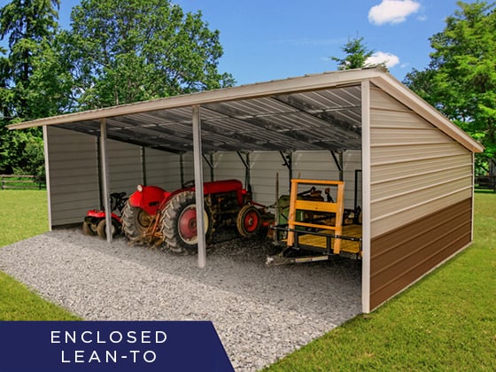 carport garage with lean to